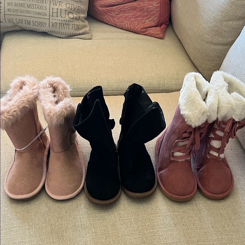 Cat & Jack Kids Boots - Pink, Black, and Rose
